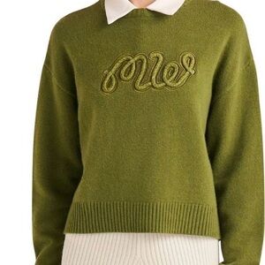Chic Olive Crew Neck Cashmere